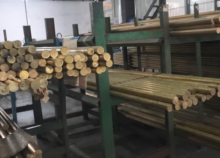 Solid brass bar stock used for valve bodies