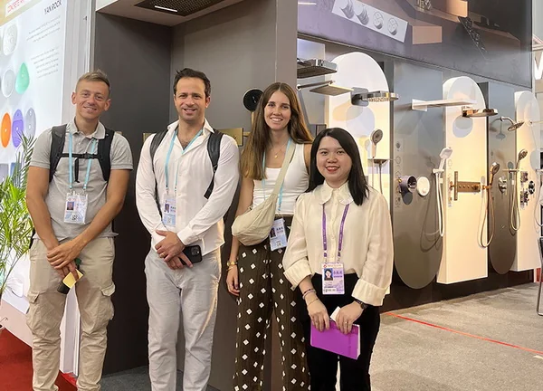 Visitors and product displays at the 2024 Canton Fair