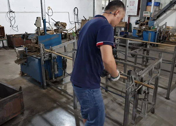 Brass material processing at the factory