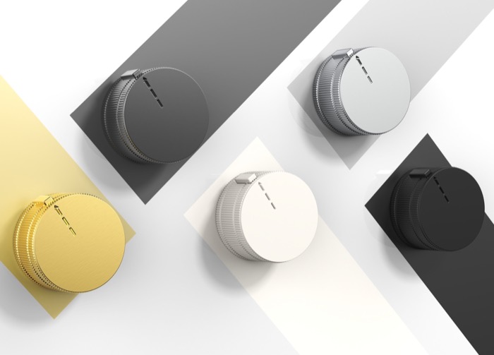 Finished trim plates in gold, brushed and matte black finishes