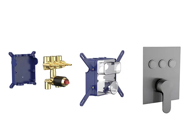 Concealed shower system engineering components