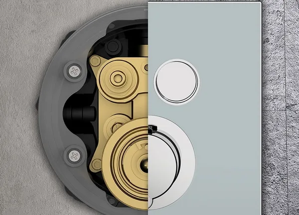 Engineered concealed valve and control components