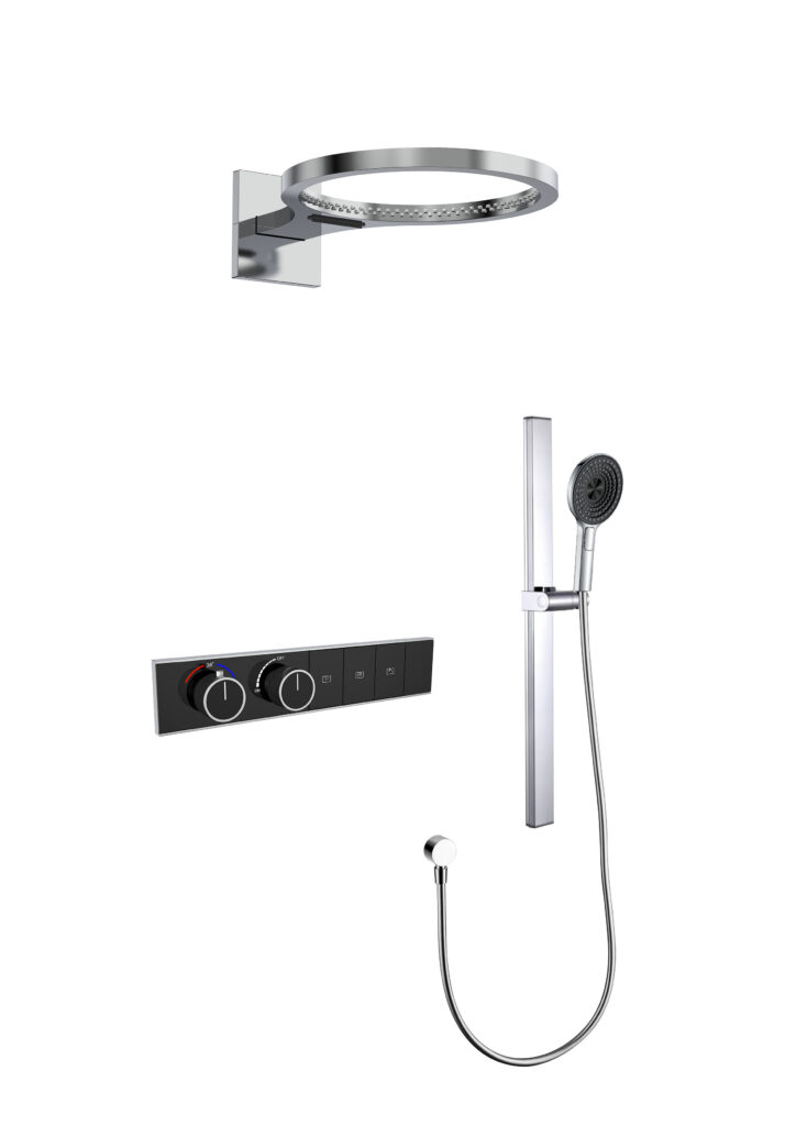 8A8036CP009 concealed shower system in polished chrome
